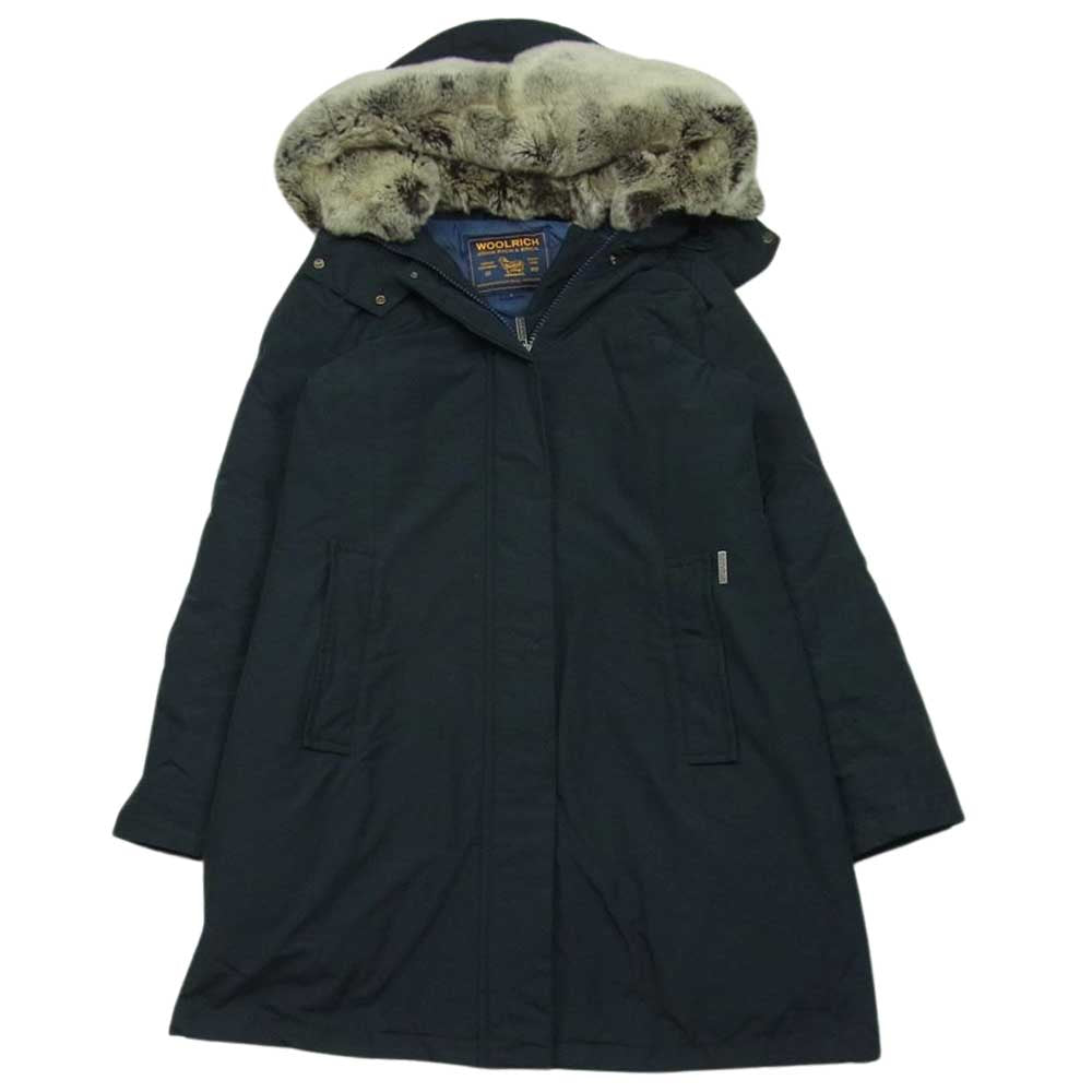 YuapparelWOOLRICH BOW BRIDGE ラビットファー ダウンコート ネイビー