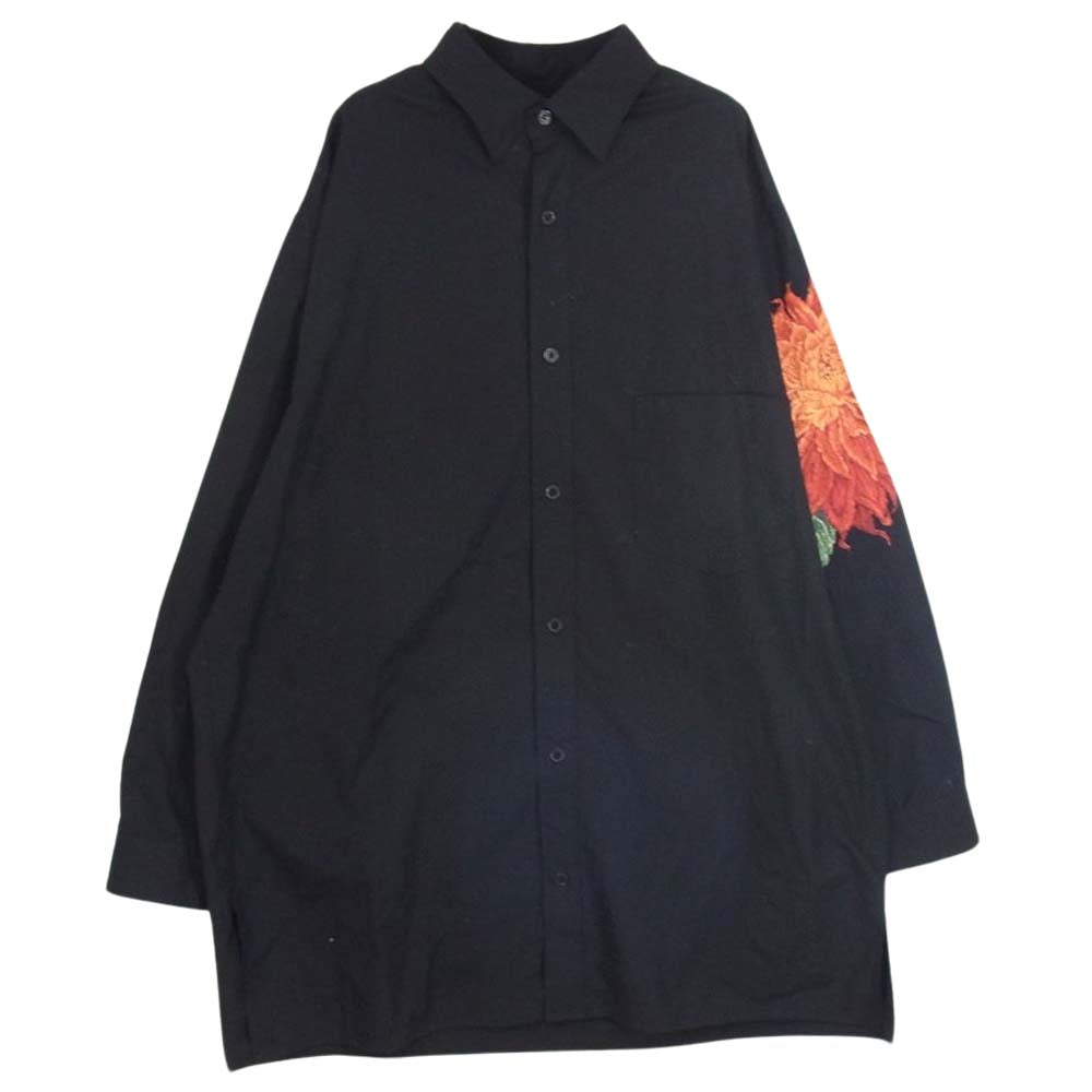 総柄刺繍 Yohji yamamoto POUR HOMME 長袖シャツ-