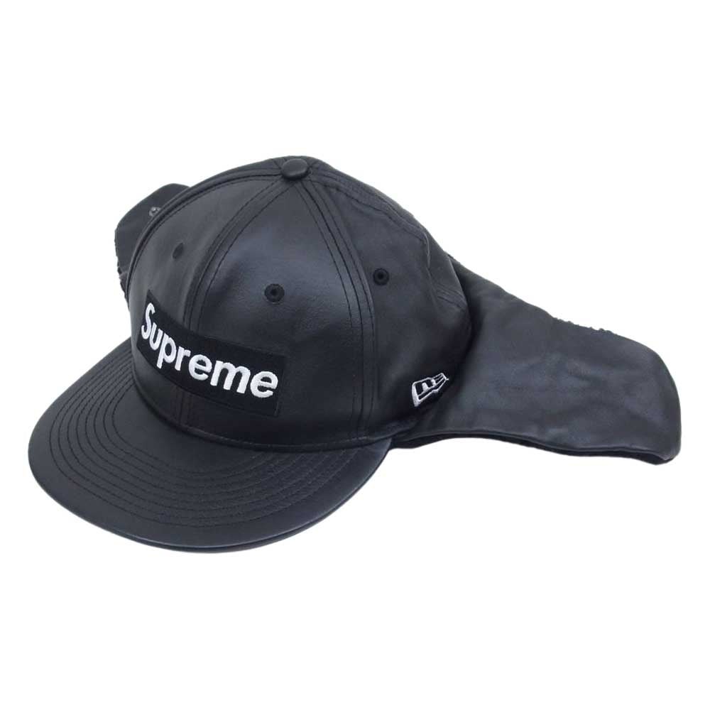 Supreme シュプリーム Leather Earflap Box Logo New Era ニューエラ