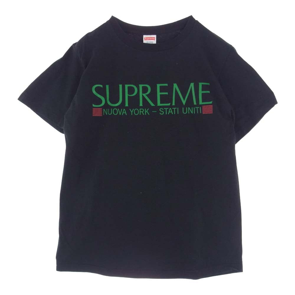 Supreme シュプリーム Ｔシャツ 22SS Reverse Stripe S/S Tee リバース ストライプ ロゴ 半袖 Tシャツ ブラック系  ライトブラウン系 S約465cm着丈 - シャツ