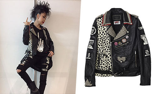 中島美嘉 THE CRAMPS/STUDS＆PATCH REMAKE JKT