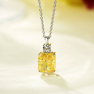 small yellow diamond necklace