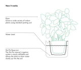 Till Planter - self-watering plant pot - large
