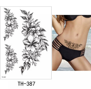 Watercolor Butterfly Temporary Tattoos For Women Girls Flower Rose Lily  Tattoo Sticker Fake Lace Sexy Vine Waist Tatoos Paper  Temporary Tattoos   AliExpress