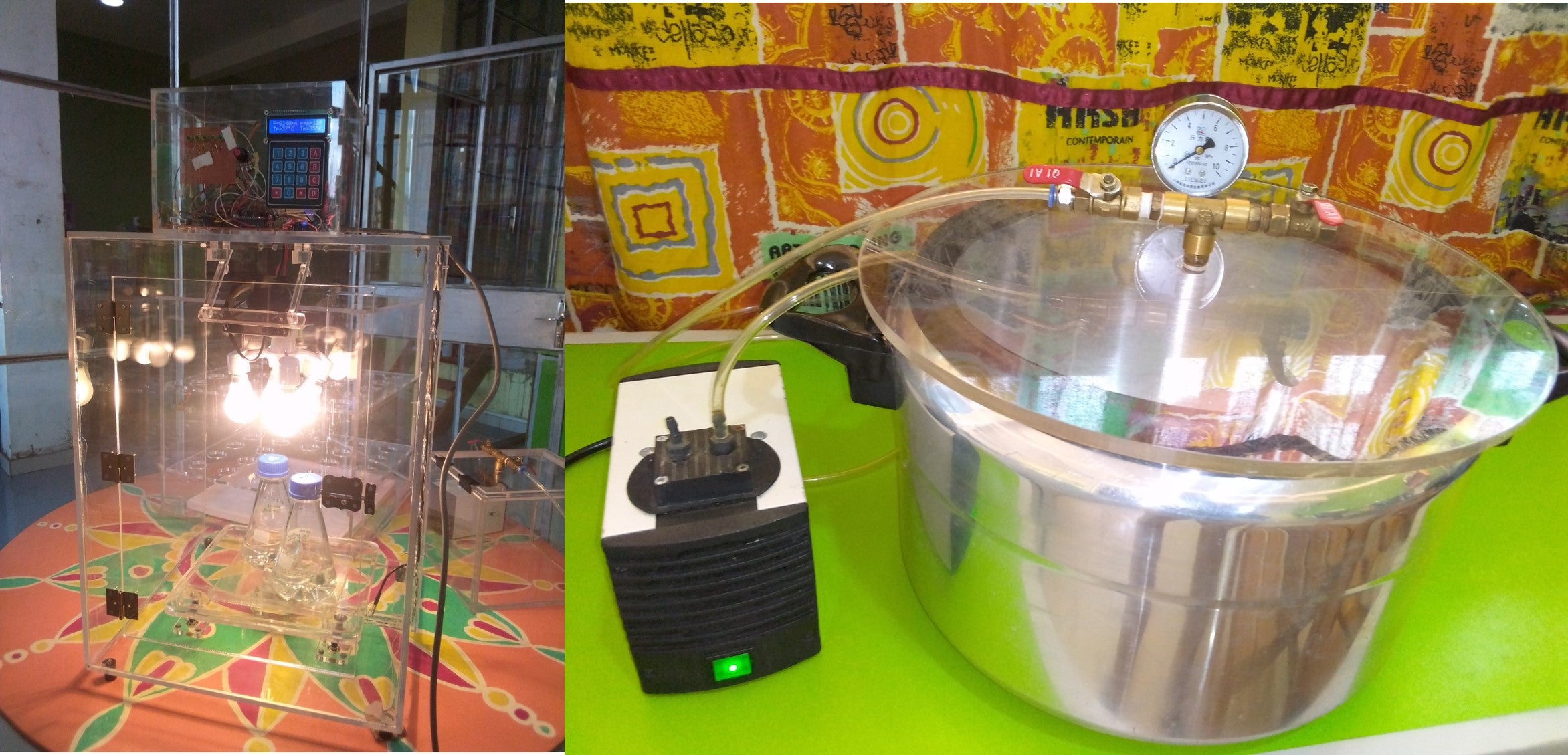 A DIY shaker incubator and vacuum chamber