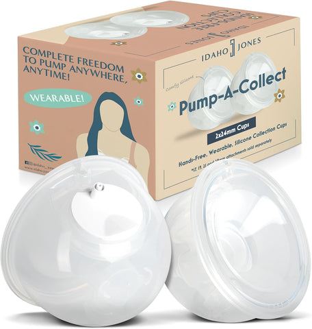 Idaho Jones Pump A Collect Breast Milk Collection Cups Hands Free Wearable Silicone