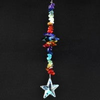 Crystal Star Suncatcher with Chakra Crystal Chips-Miss V's Luminous Crystals