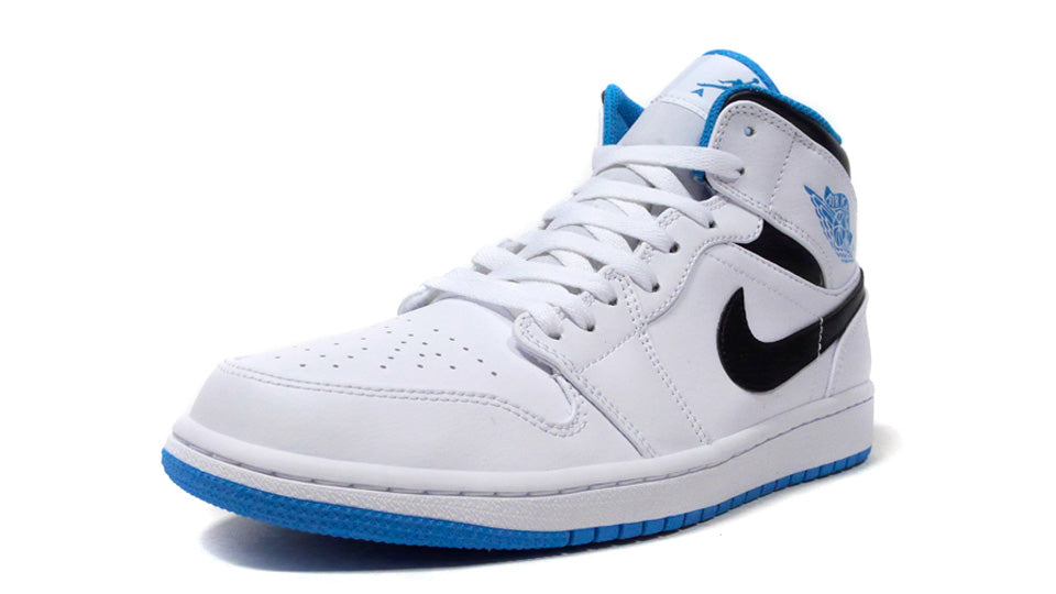 air jordan 1 mid blue black and white