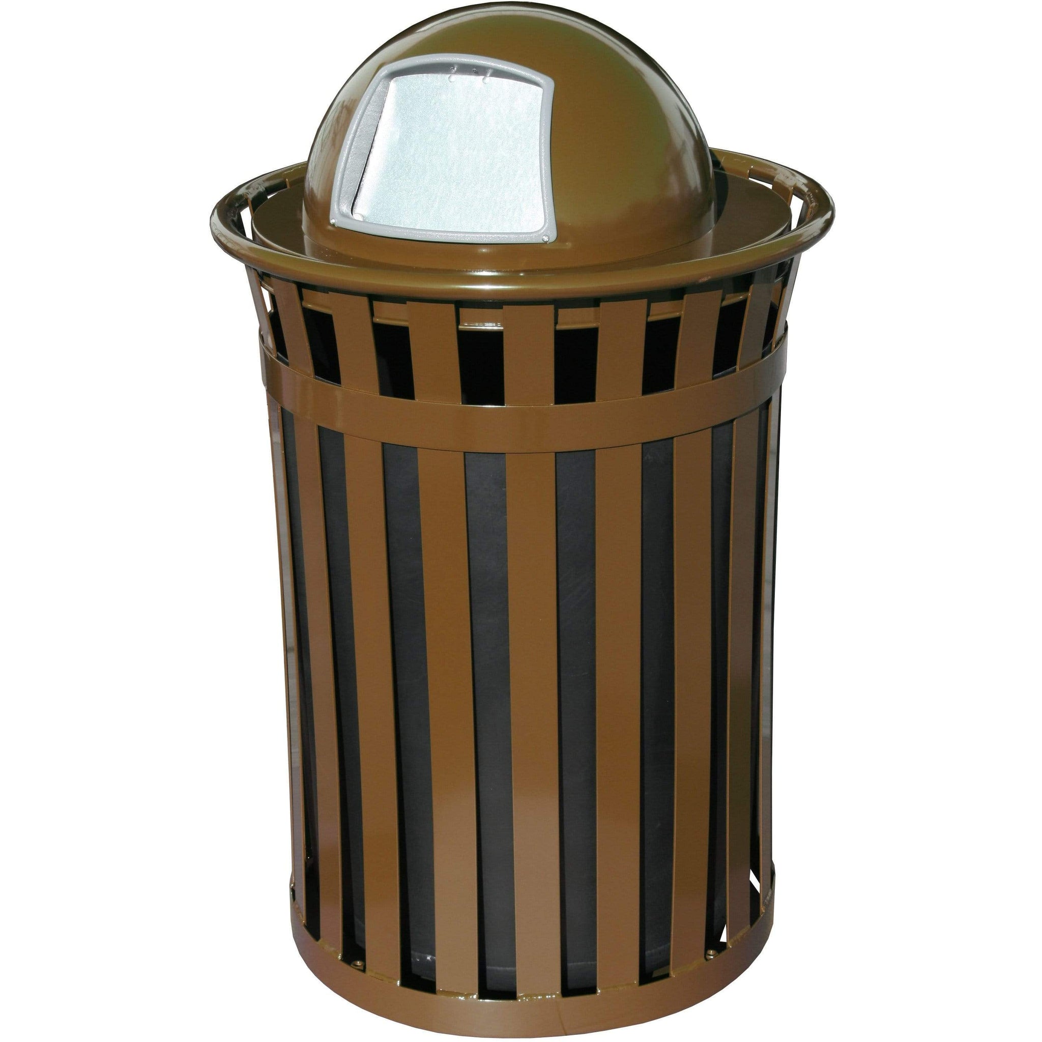 Witt Industries Oakley Collection Dome Top 50 Gallon Steel Trash Recep