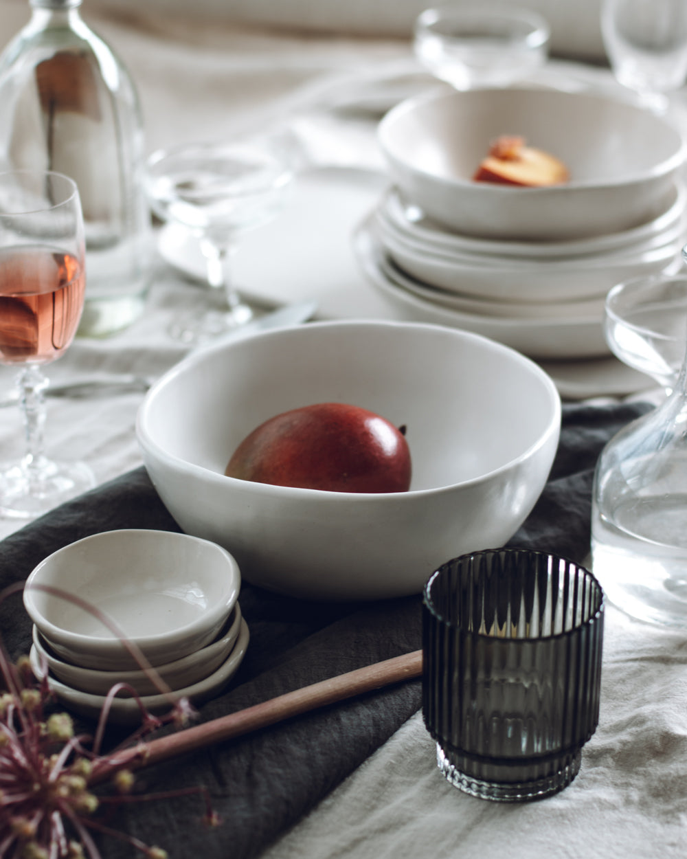 Festive table set with Winterwares ceramics