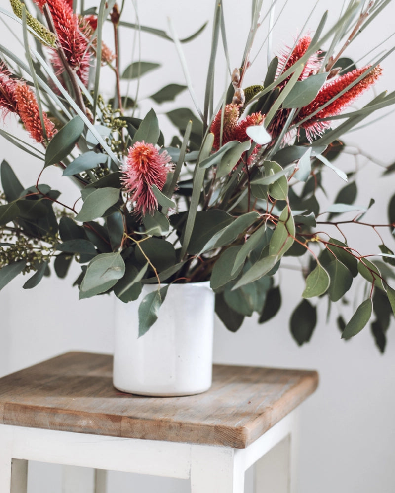 banksia flowers in a vase