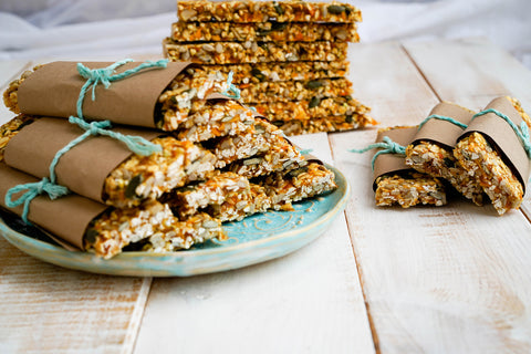 healthy snacks in homemade wrapping