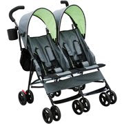 costway foldable face to face twin baby stroller double kids infant reclining seats gray