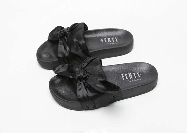 fenty puma bow slides black