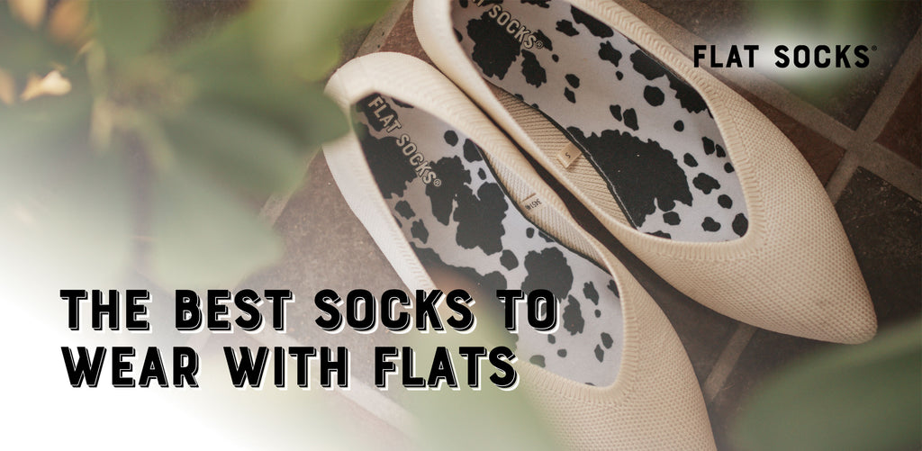 white flats with cow print sock liners inside