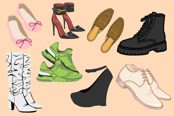 Assorted shoes trending in spring 2023
