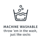 machine washable - throw them in the wash, just like socks