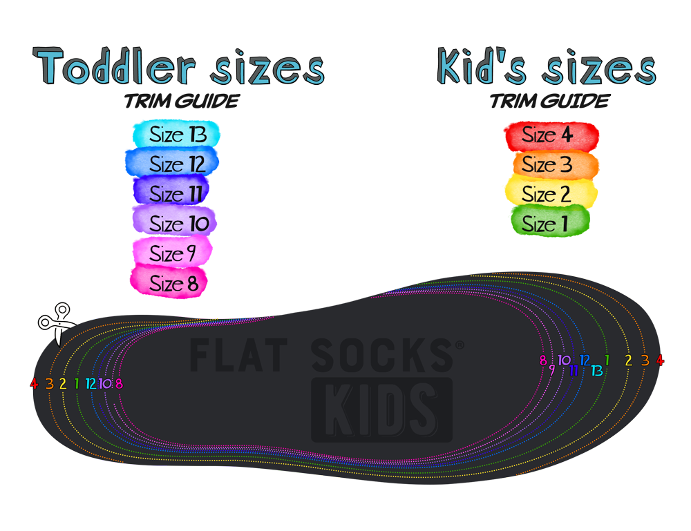 FLAT SOCKS Kids trim guides