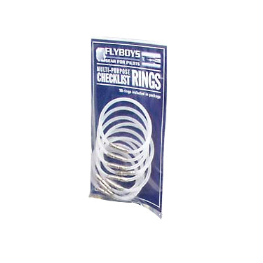 Flyboys Flexi-Lock Checklist Ring 10 Pack - White-FlyBoys-Downunder Pilot Shop Australia