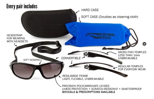 Flying Eyes Hawk Sunglasses - Matte - Gradient Lens-Flying Eyes-Downunder Pilot Shop Australia