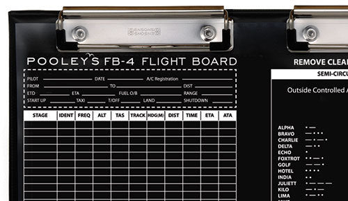 Pooleys FB-4 Flight Board-Pooleys-Downunder Pilot Shop Australia