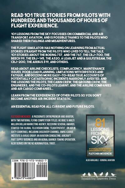 101 Lessons From the Sky - Paperback Books BDUK 101LESSONS Downunder Pilot Shop Australia