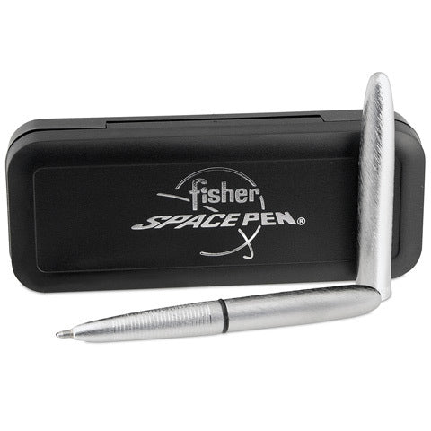 Fisher Space Pen Bullet w Clip (Brushed Chrome)-Fisher Space Pen-Downunder Pilot Shop Australia