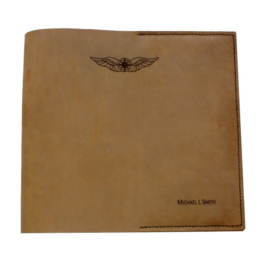 Sparrowhawk Pilot's Logbook Cover - Nubuck Leather - Laser Engraved-Sparrowhawk-Downunder Pilot Shop Australia
