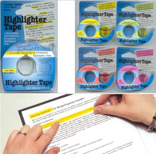 Highlighter Tape Yellow-Highlighter Tape-Downunder Pilot Shop Australia