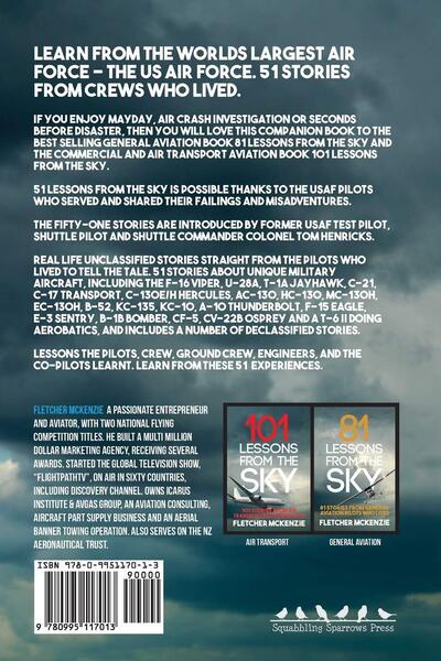51 Lessons From the Sky - Paperback Books BDUK 51LESSONS Downunder Pilot Shop Australia