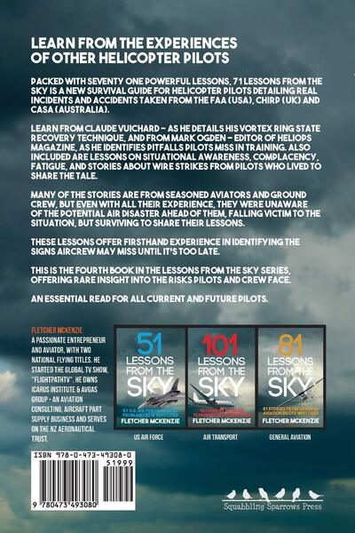 71 Lessons From the Sky - Paperback Books BDUK 71LESSONS Downunder Pilot Shop Australia