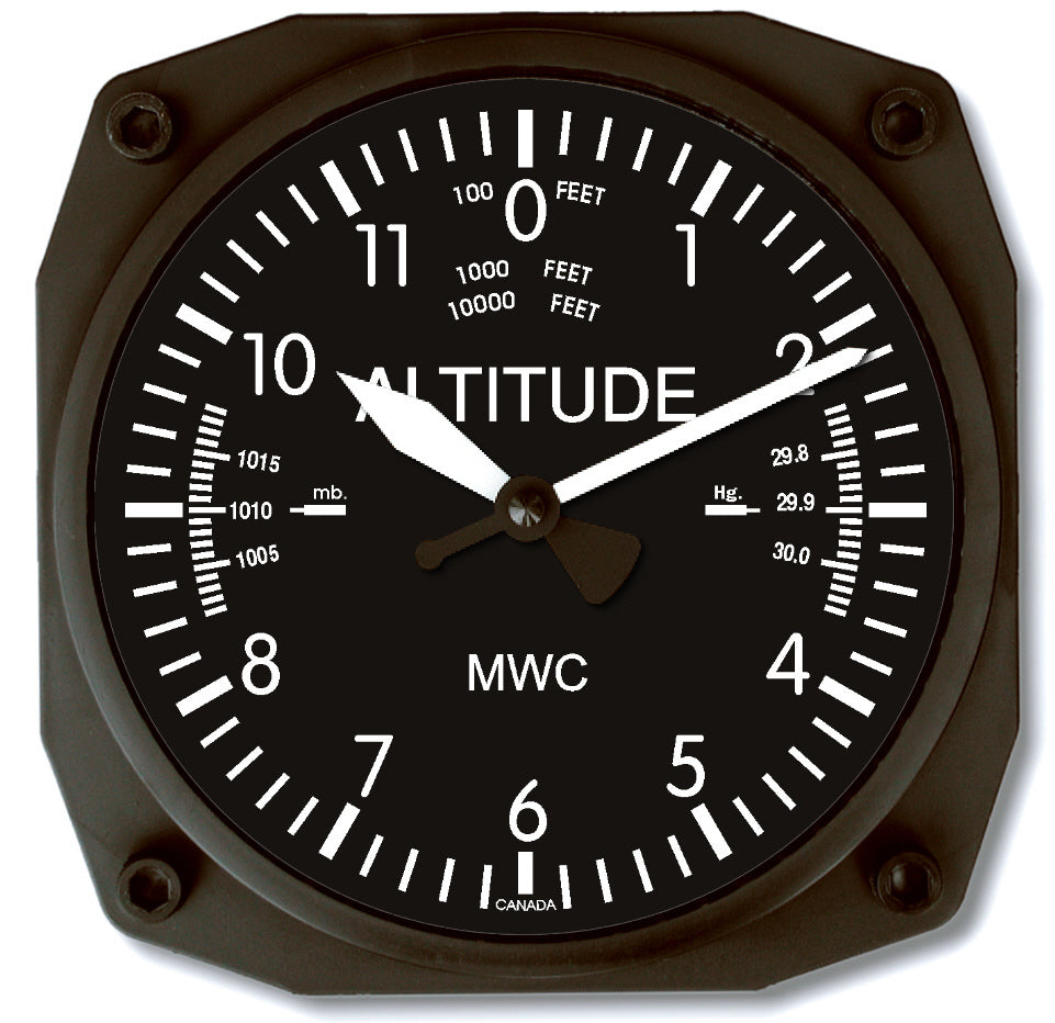 Trintec Altimeter Wall Clock-Trintec-Downunder Pilot Shop Australia