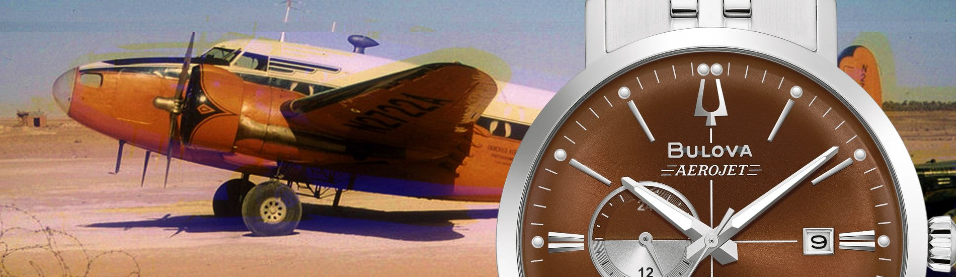 Bulova Aerojet Watch - Brown Background