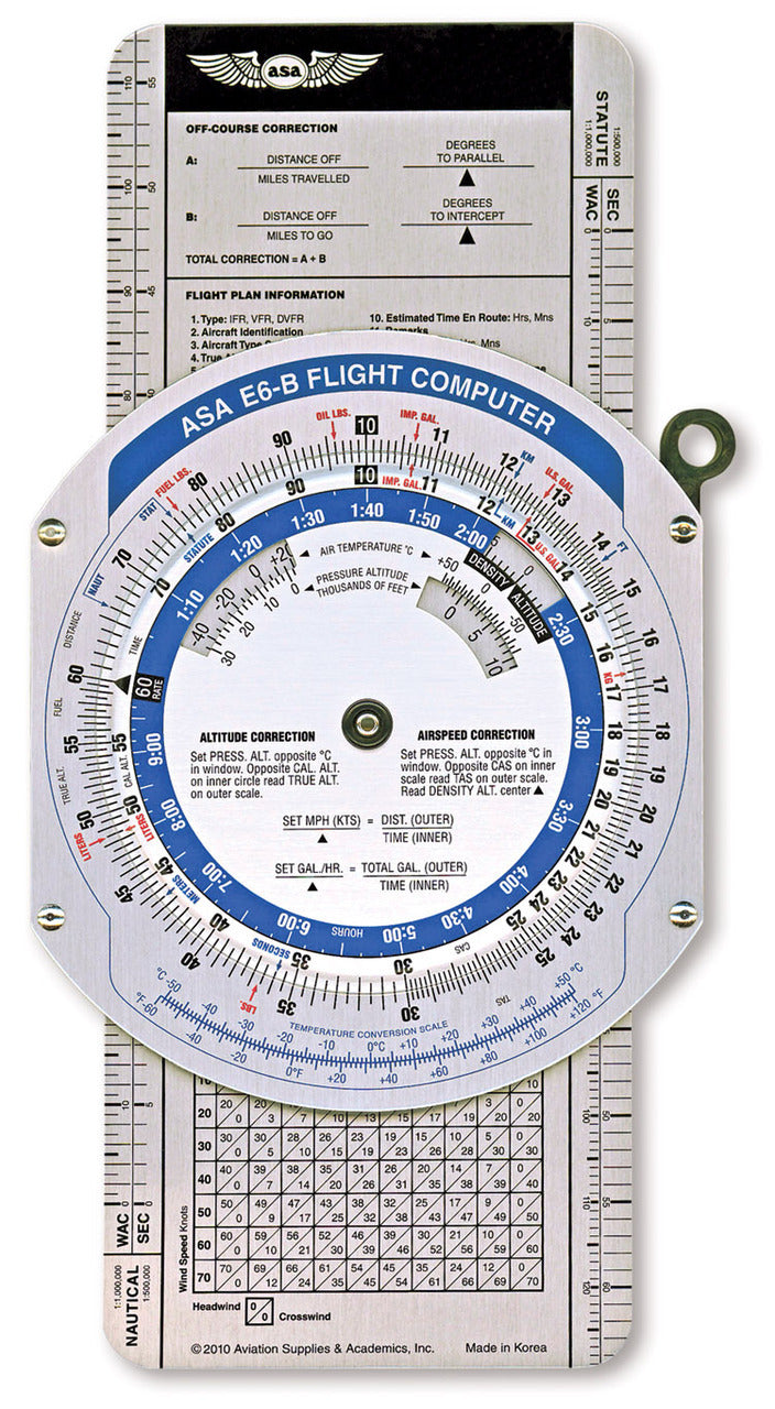 ASA Colour E6B Flight Computer-ASA-Downunder Pilot Shop Australia