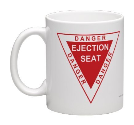 Danger Ejection Seat Coffee Mug-Downunder-Downunder Pilot Shop Australia