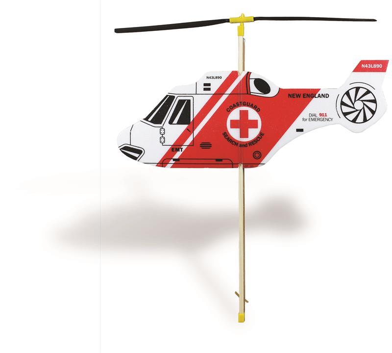 Rubber Band Powered Toy Helicopter - Search and Rescue-Guillows-Downunder Pilot Shop Australia