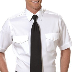 Mens Short Sleeve Pilot Dress Shirt White-Corinthian-Downunder Pilot Shop Australia