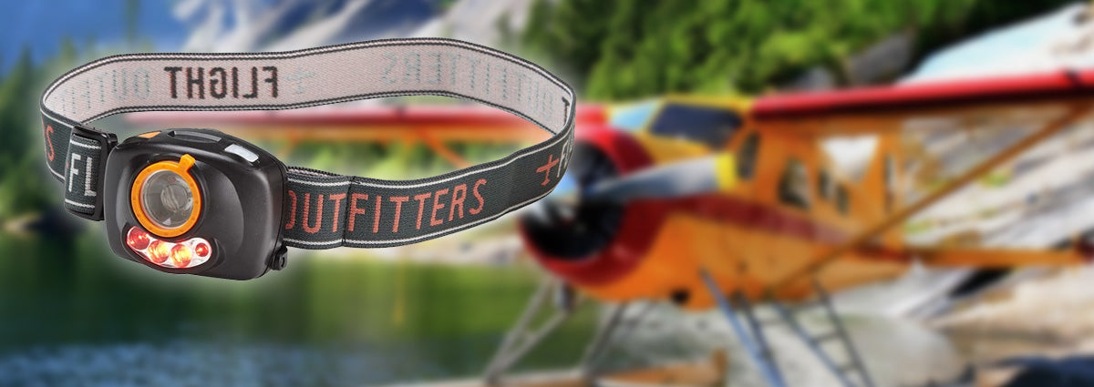 Flight Outfitters - Dual Colour Pilot's Headlamp Background