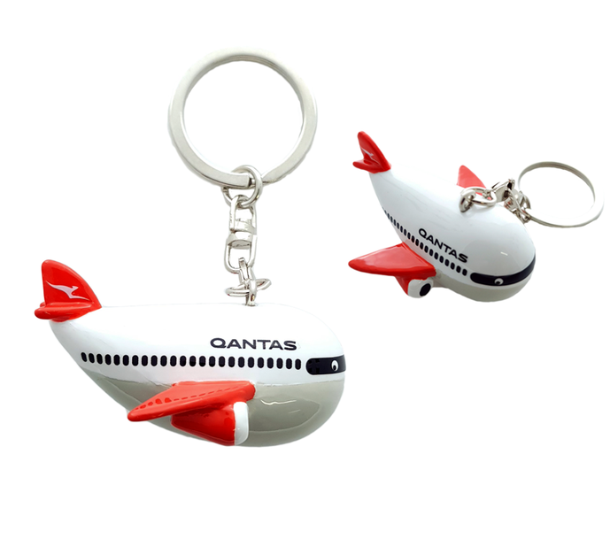 Qantas 3D Kingsy Plane Keyring-Qantas-Downunder Pilot Shop Australia