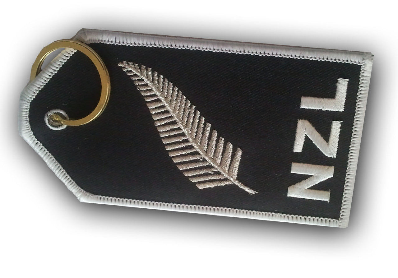 NZL Silver Fern Embroidered Luggage Tag-Aviation Collectables-Downunder Pilot Shop Australia