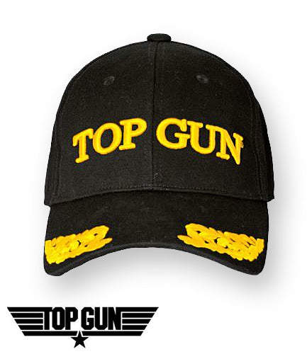 Top Gun Wings Cap - Black-Top Gun-Downunder Pilot Shop Australia