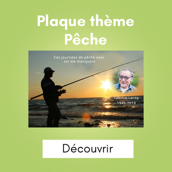 
      Plaque funéraire thème pêcheur | La boutique des petits anges - laboutiquedespetitsanges