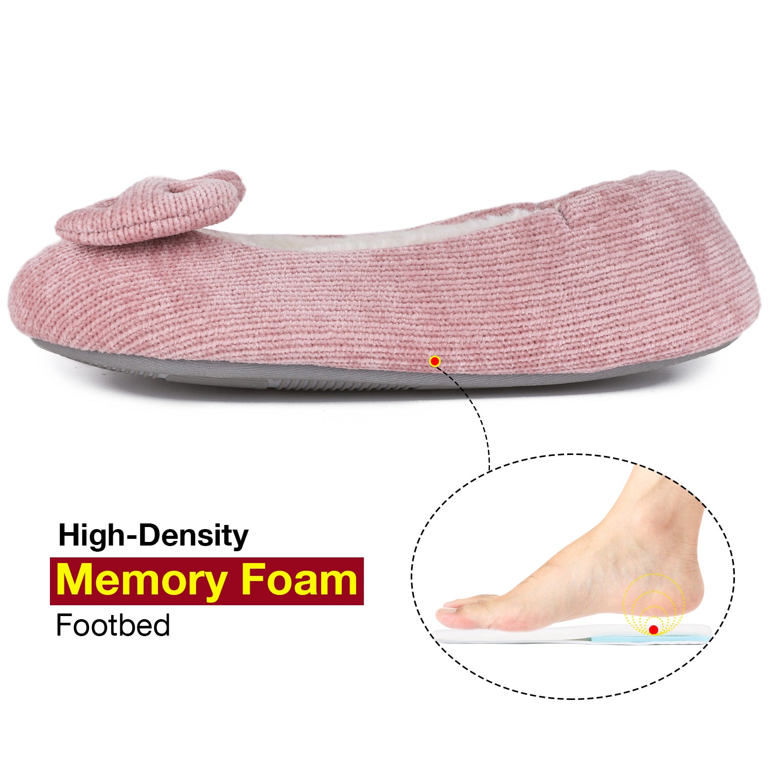 memory foam ballerina slippers