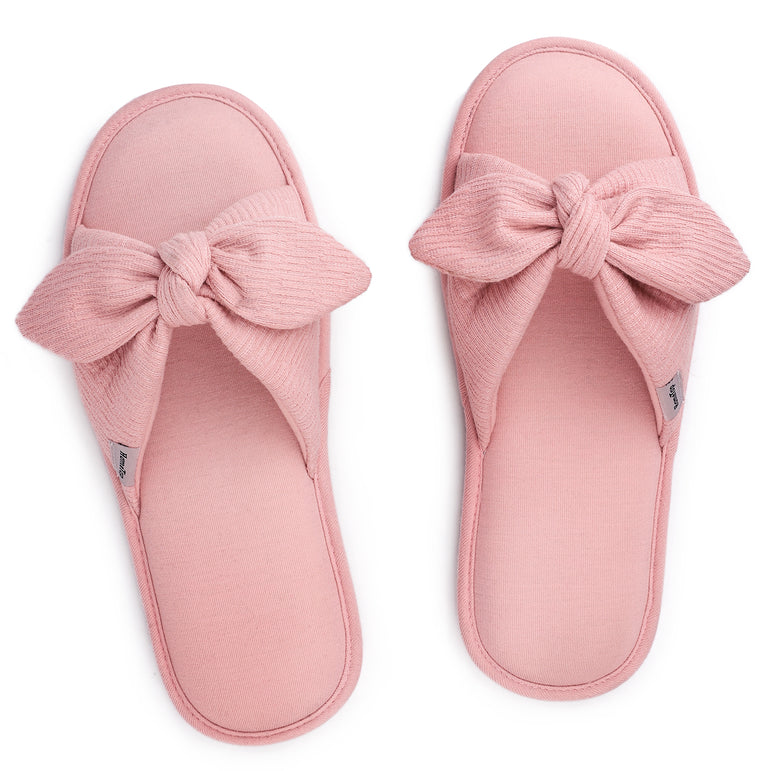 open toe memory foam slippers