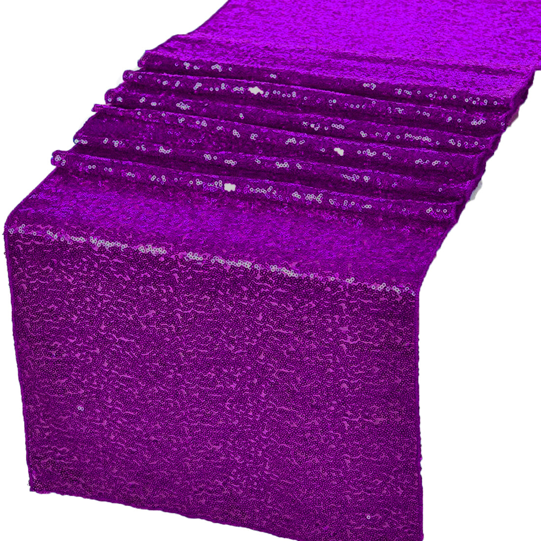 Purple 12" X 72" Sequin Table Runner for Wedding Party Banquet Rectangular and Round Table