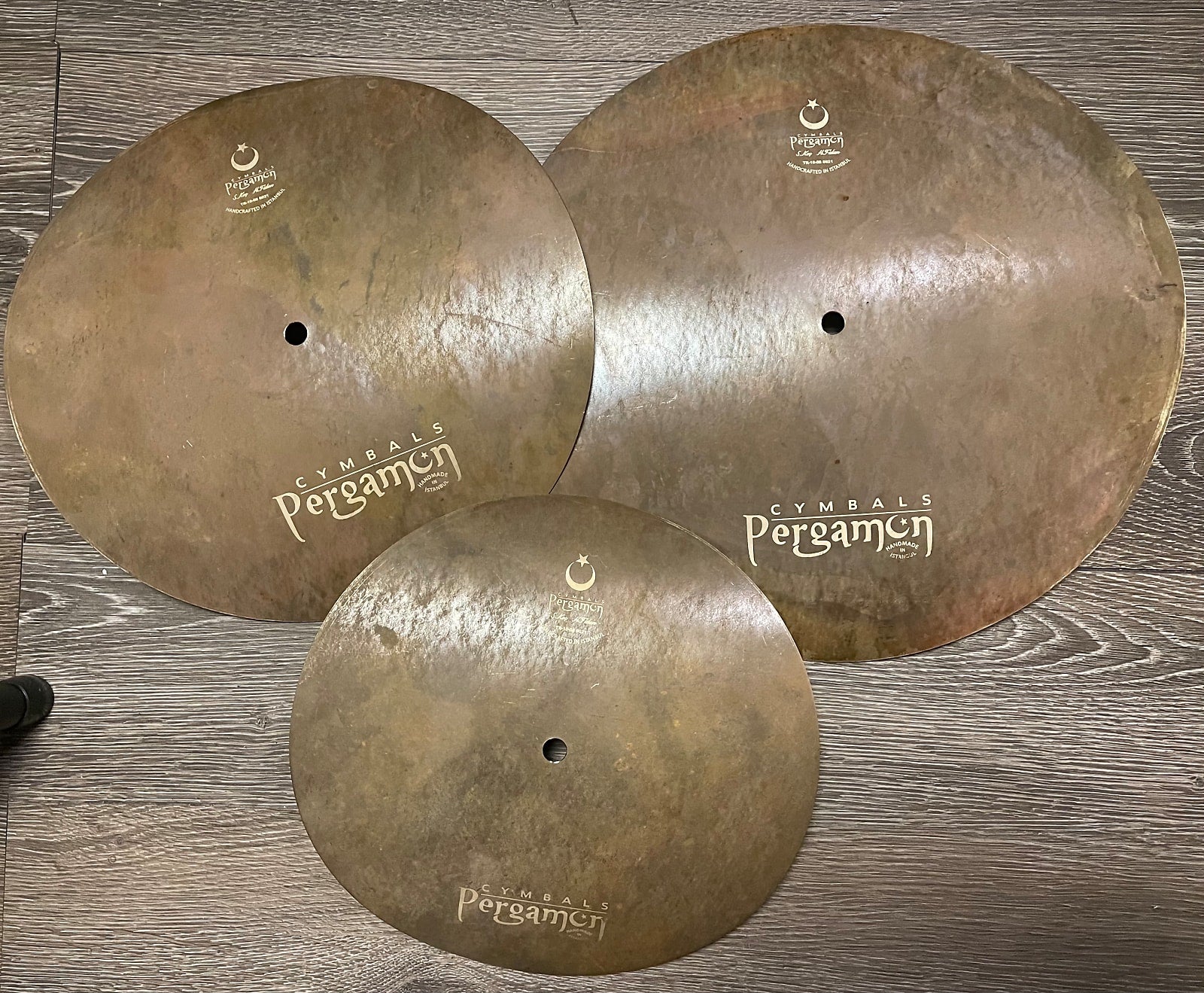 Pergamon Cymbals Clap Stack Effects Cymbal Set (11” 13” 15”) - Raw