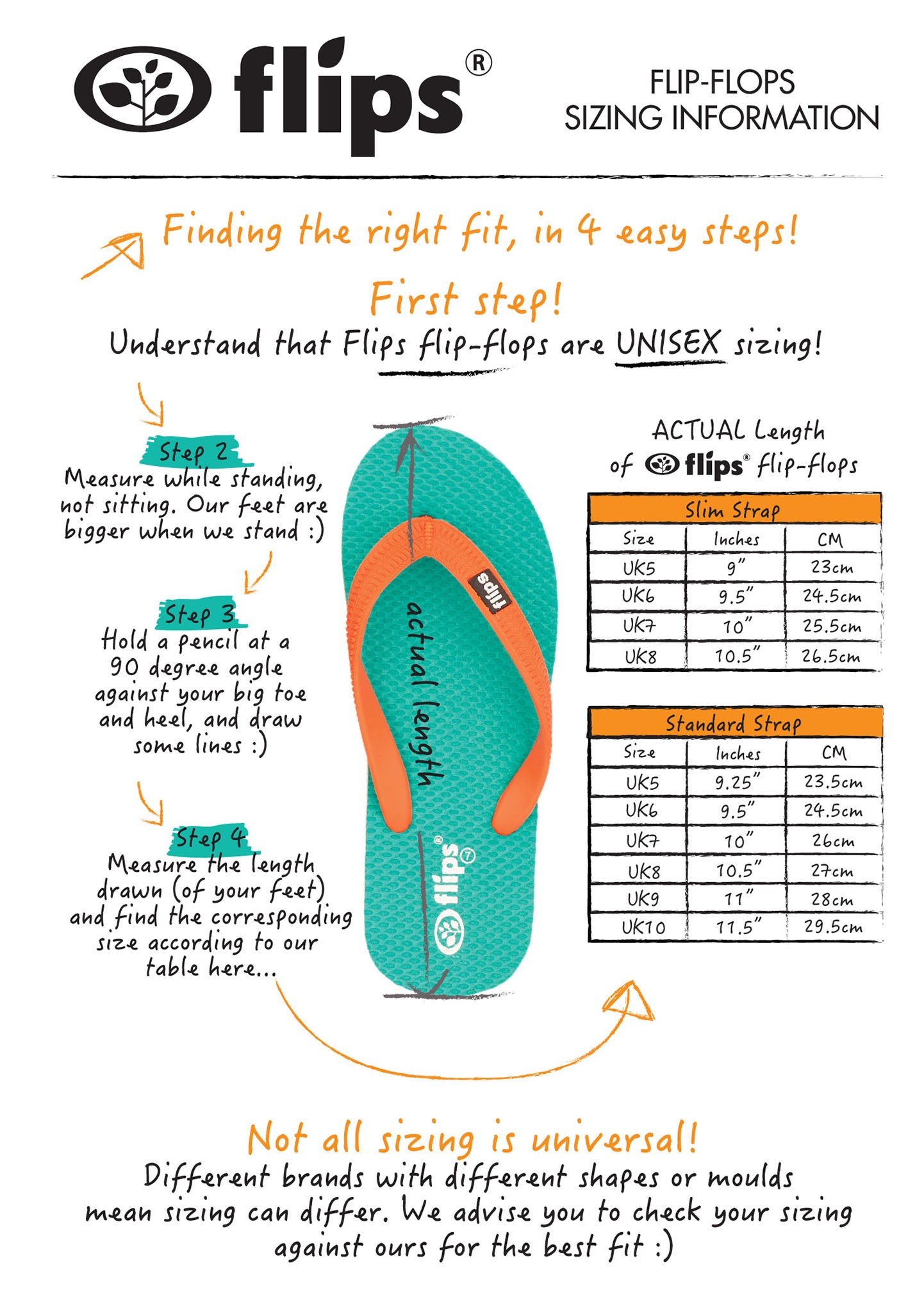 Mens Slipper Size Chart - Templates Printable Free