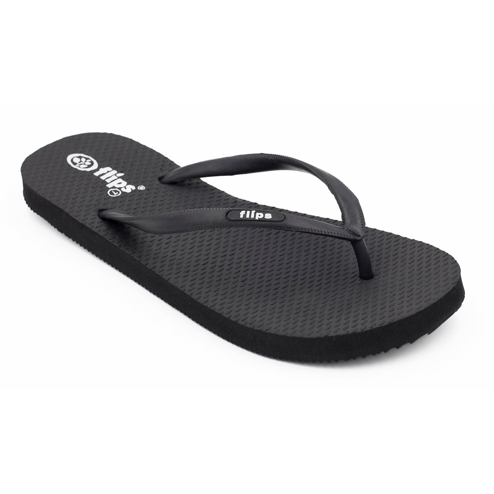 Classic Black', rubber flip-flops in slim strap design — Flips Flagship ...