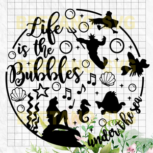 Download Life Is The Bubbles Under The Sea Little Mermaid Ariel Svg Files For C Beetanosvg Scalable Vector Graphics