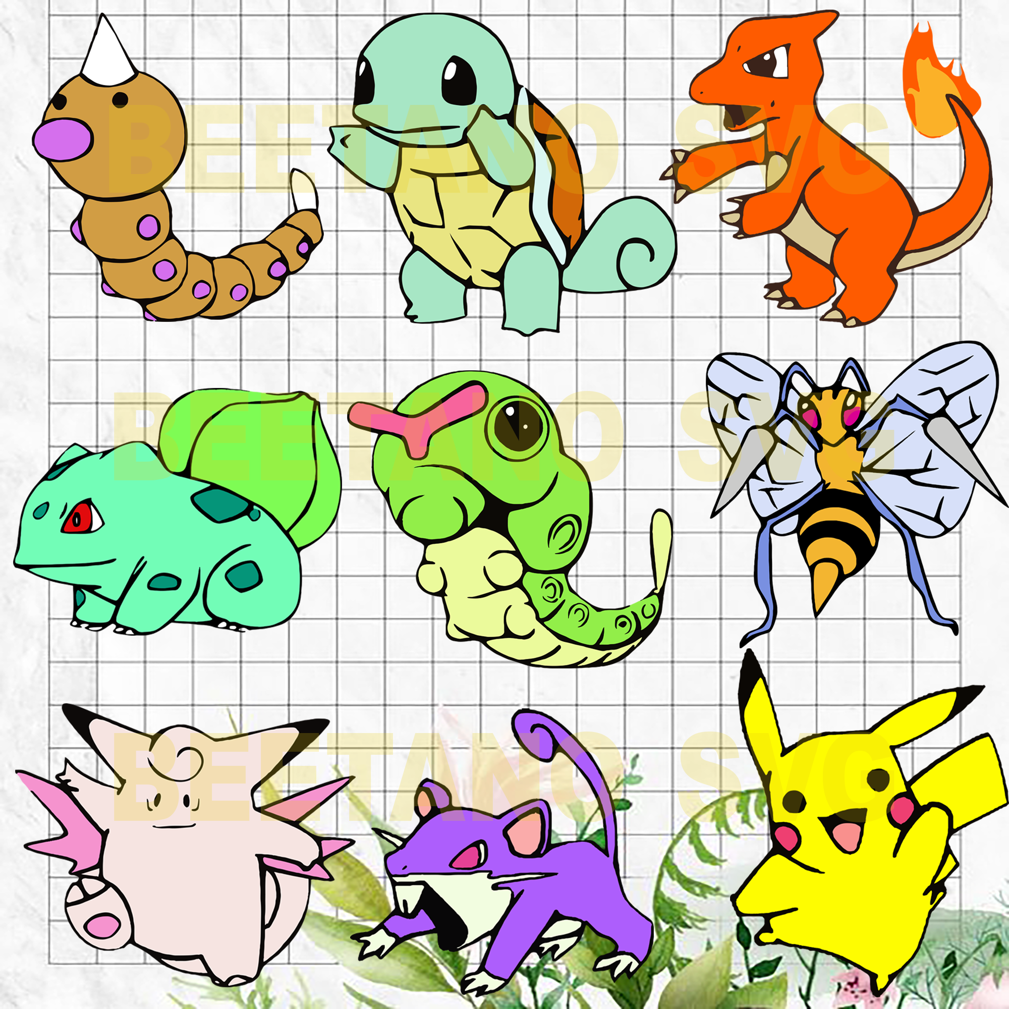 Download Pokemon Character Svg Bundle Pokemon Cutting Files For Cricut Svg D